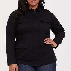 Torrid Black Twill Anorak Jacket